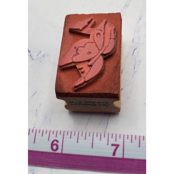 Painted Butterfly Nature Art Stamps Wood Mounted Rubber Stamp - Picture 6 of 7